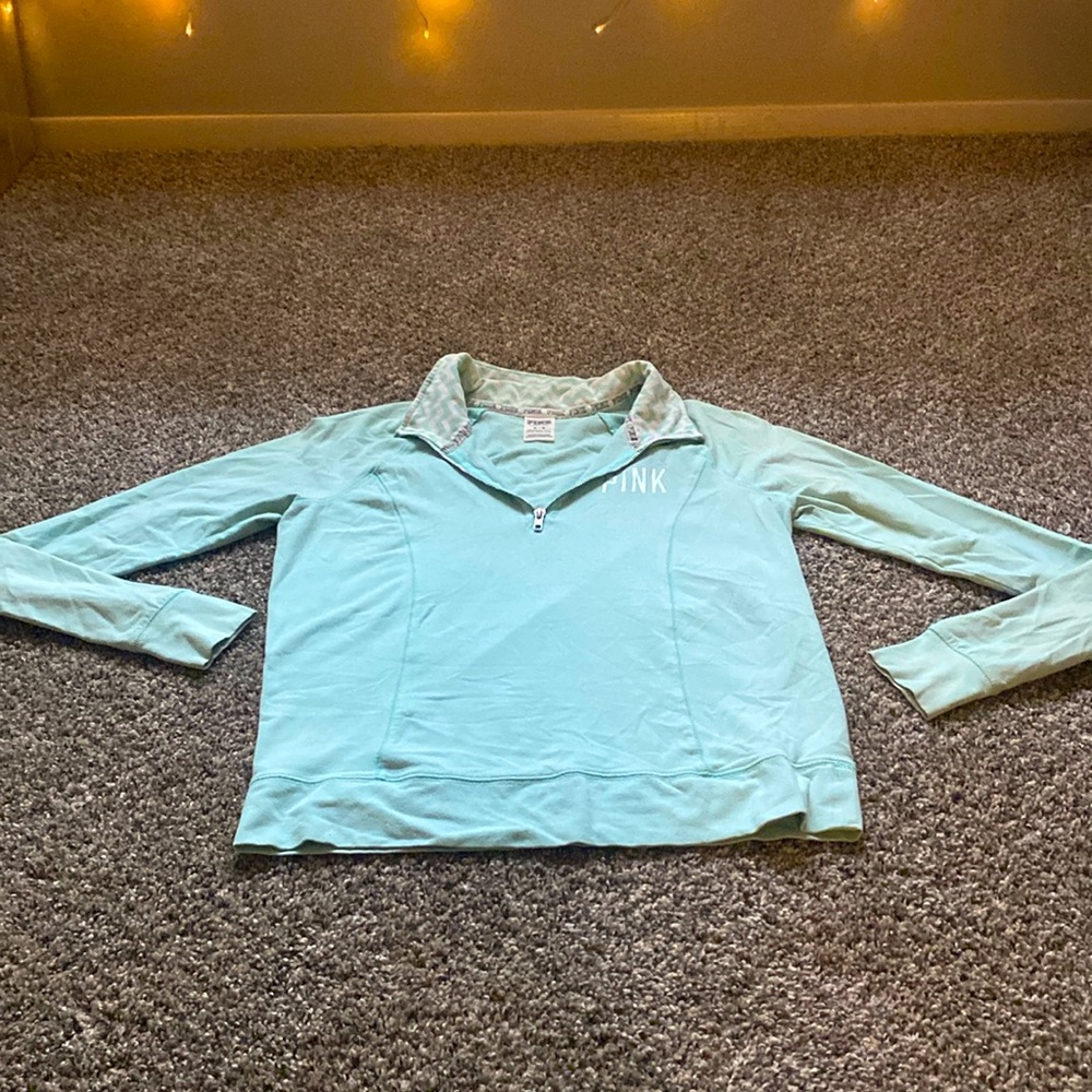 Turquoise athletic jacket brand: PINK size: M